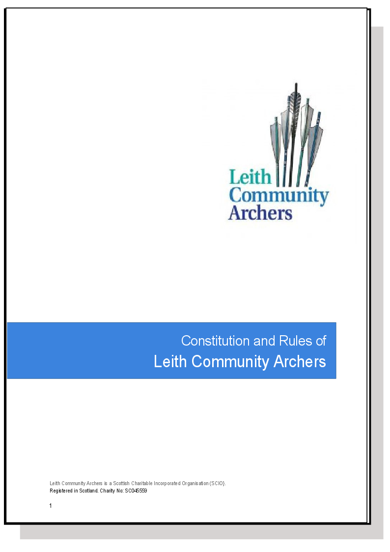 Leith Community Archers Constitution